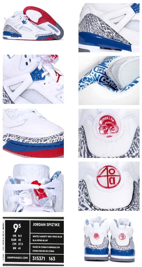 Air Jordan Spizike White Varsity Red True Blue Shoes